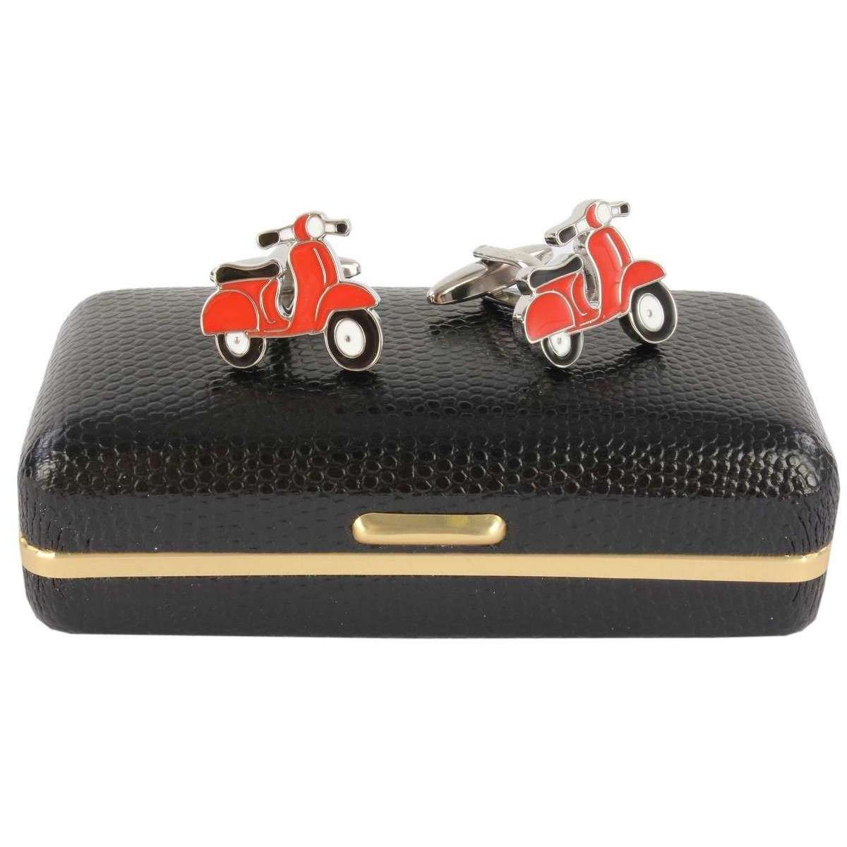 David Van Hagen Scooter Cufflinks - Red - Image 5