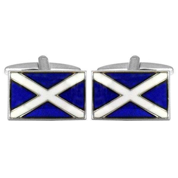 David Van Hagen Scottish Flag Cufflinks - Blue/White