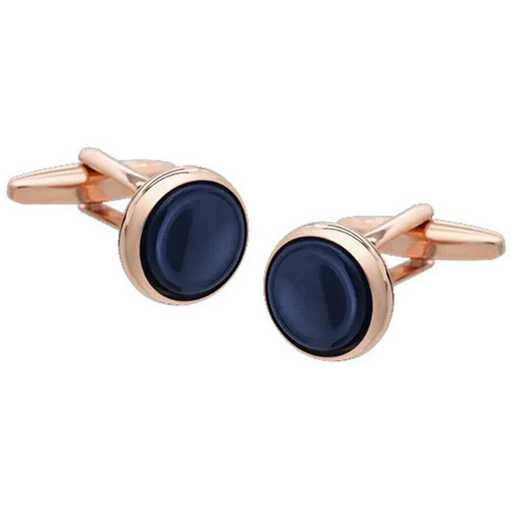 David Van Hagen Sodalite Cufflinks - Blue/Gold
