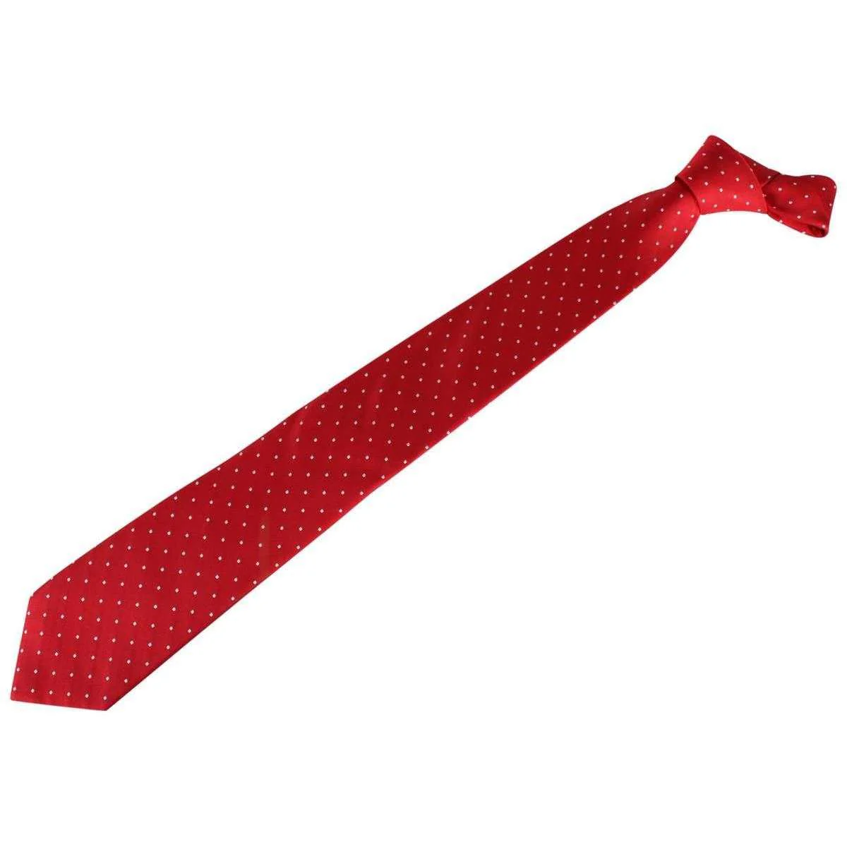 David Van Hagen Spotted Tie - Red/White - Image 5