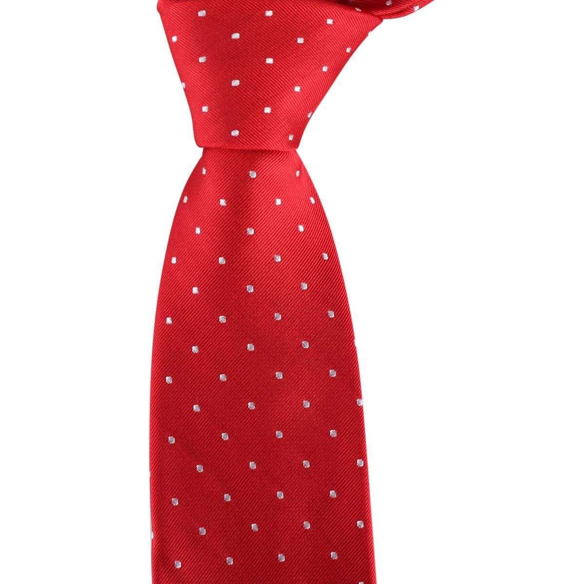 David Van Hagen Spotted Tie - Red/White - Image 6