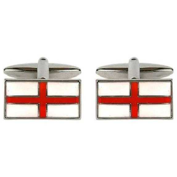 David Van Hagen St Georges Cross Cufflinks - Red/White