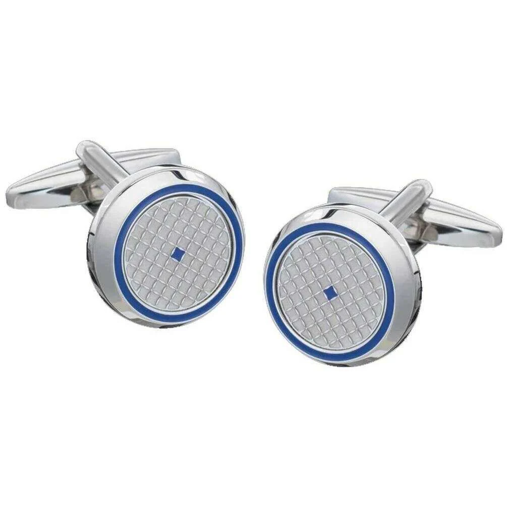 David Van Hagen Target Cufflinks - Navy/Silver