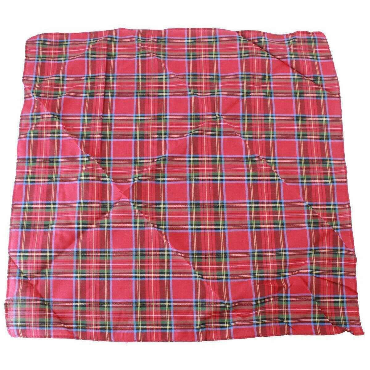 David Van Hagen Tartan 6 Pack Handkerchief - Red/Green/Blue - Image 4