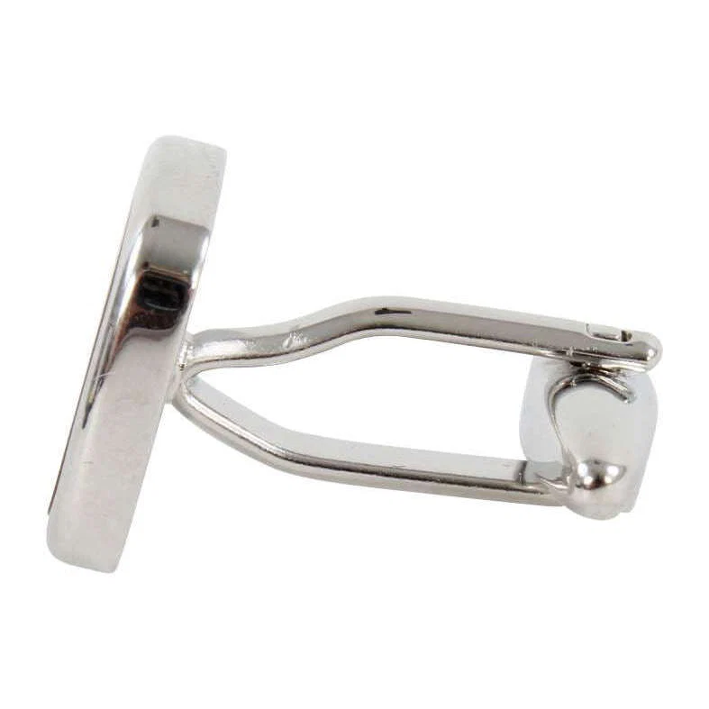 David Van Hagen Tiger Eye Square Cufflinks - Silver/Brown - Image 3
