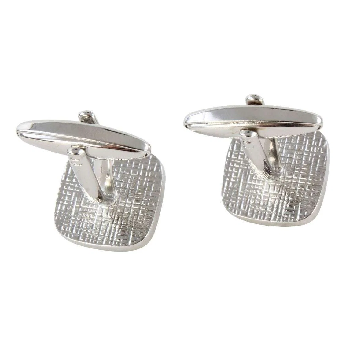 David Van Hagen Tiger Eye Square Cufflinks - Silver/Brown - Image 4