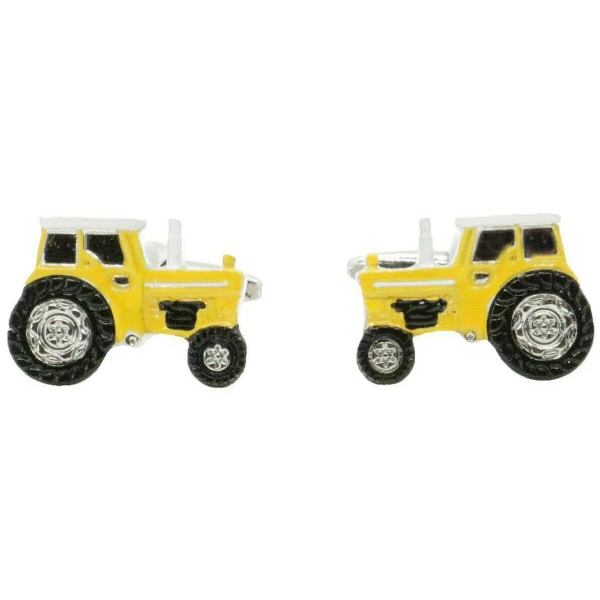 David Van Hagen Tractor Cufflinks - Yellow