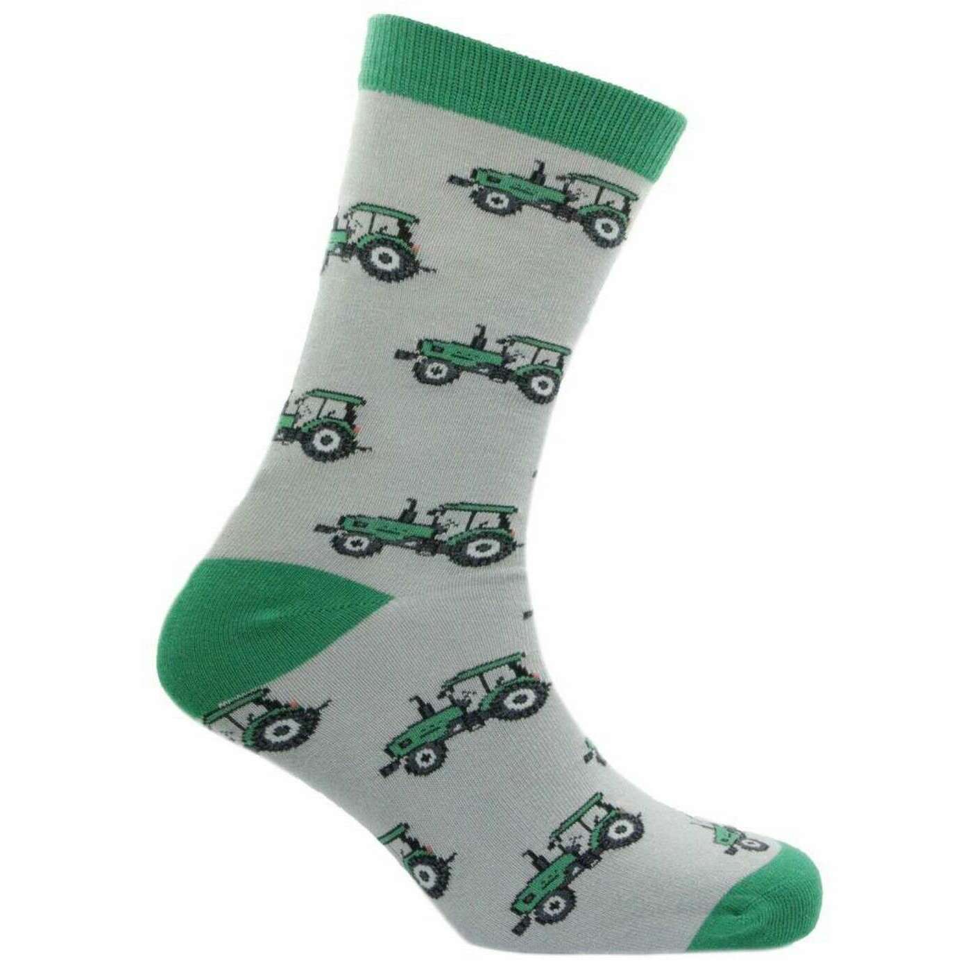 David Van Hagen Tractor Socks - Grey/Green