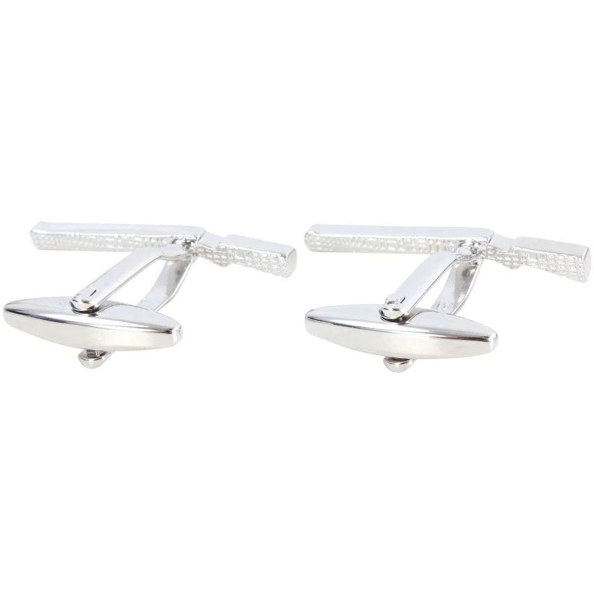 David Van Hagen Two Tone Shotgun Cufflinks - Silver/Gold - Image 2