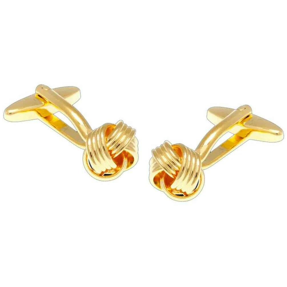 David Van Hagen Woven Knot Cufflinks - Gold
