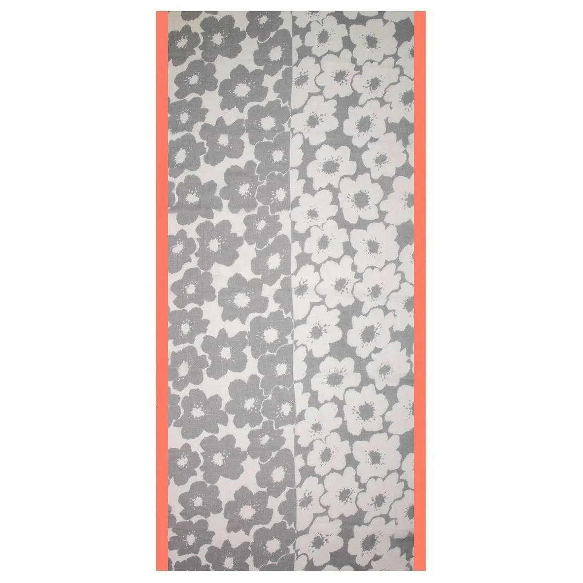 Dents Abstract Floral Print Lightweight Scarf - Grey - Image 2