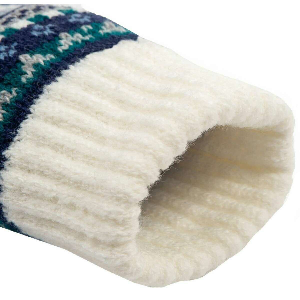 Dents Abstract Half Finger Knitted Gloves - Winter White - Image 5