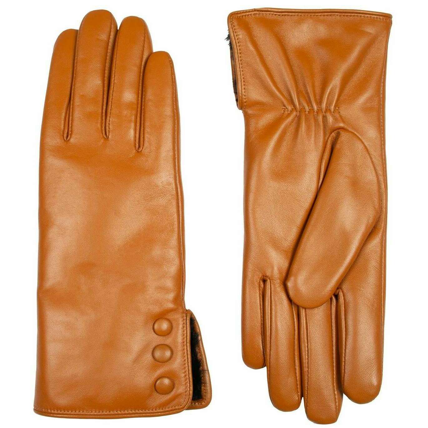 Dents Agata Water-Resistant Leather Gloves - Saddle Tan - Image 2