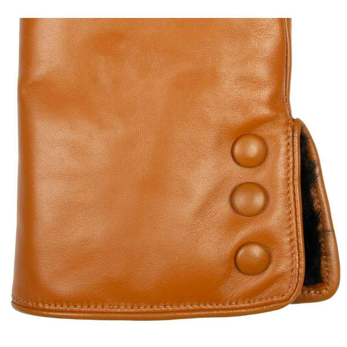 Dents Agata Water-Resistant Leather Gloves - Saddle Tan - Image 5