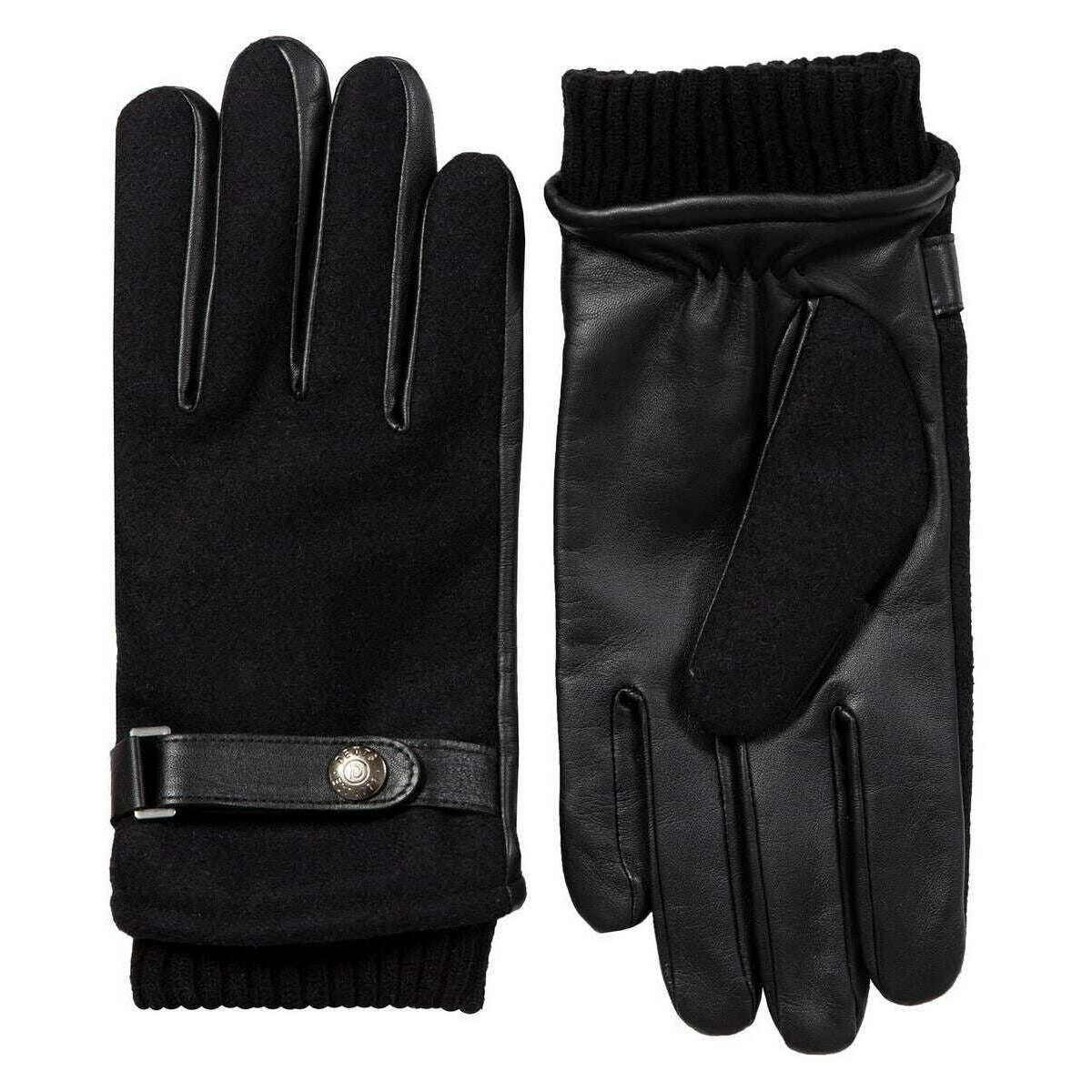 Dents Amesbury Touchscreen Flannel and Leather Gloves - Black - Image 2