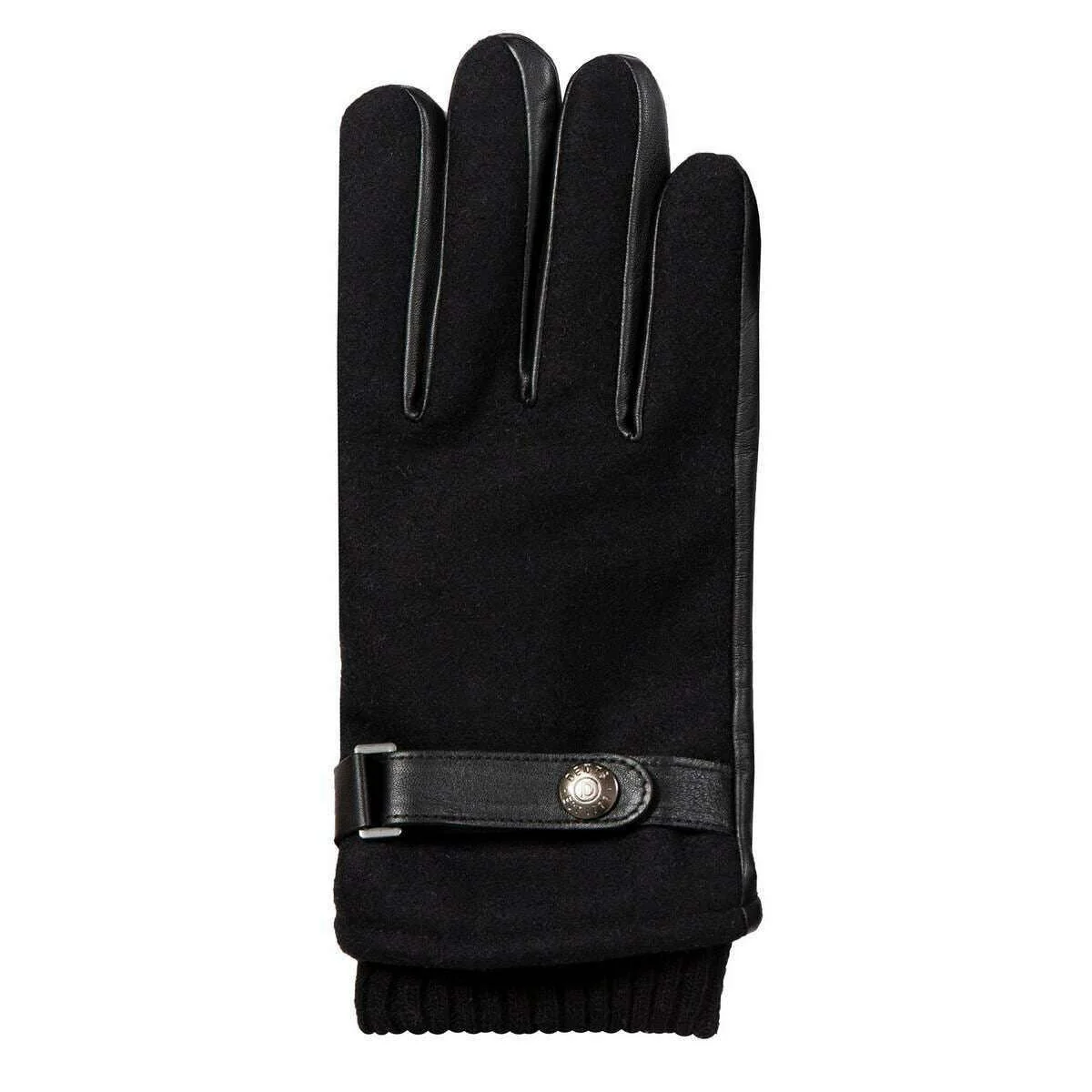 Dents Amesbury Touchscreen Flannel and Leather Gloves - Black - Image 3