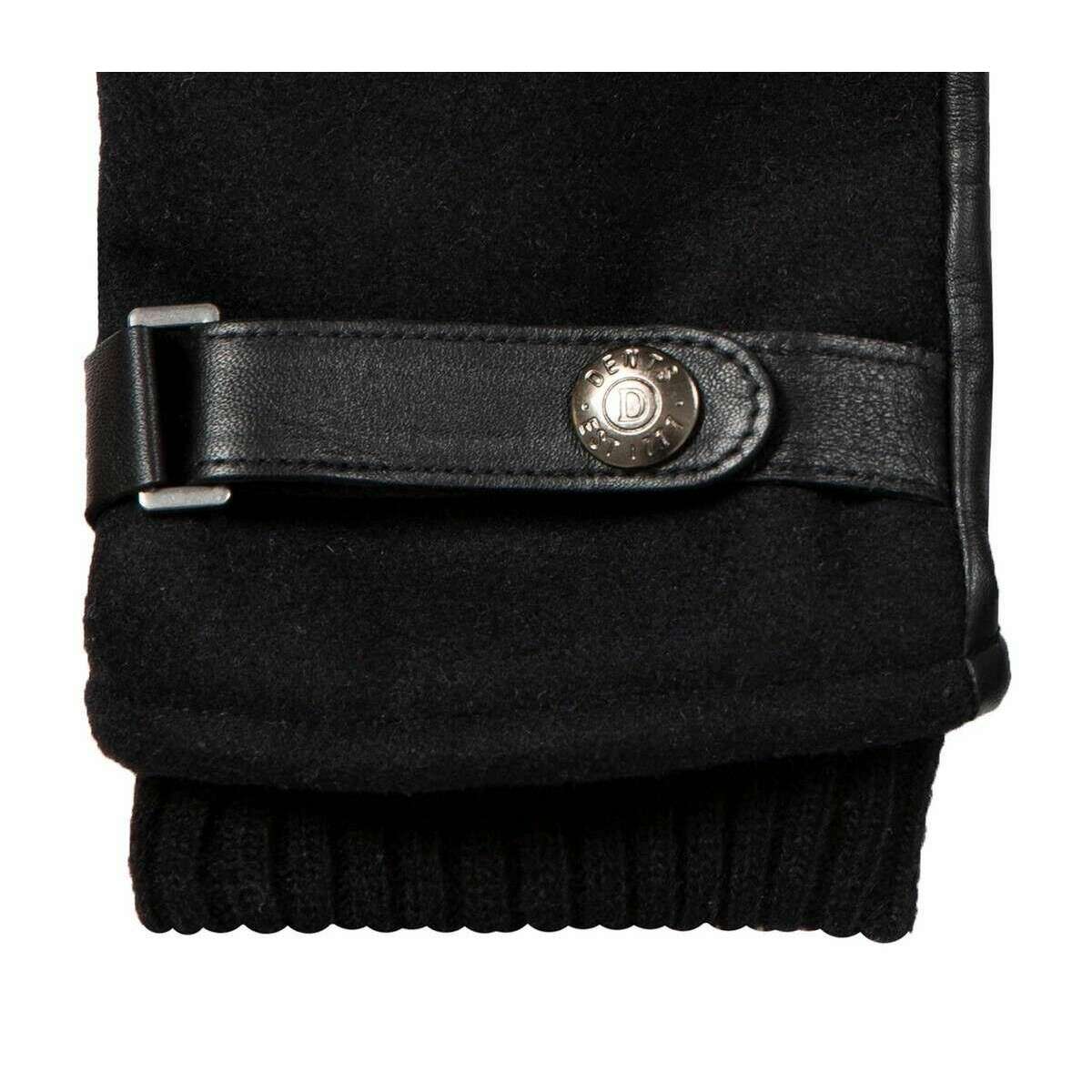 Dents Amesbury Touchscreen Flannel and Leather Gloves - Black - Image 5