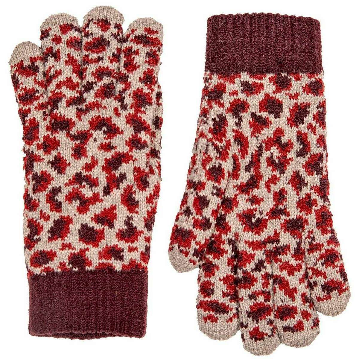 Dents Animal Print Gloves - Plum Purple - Image 2