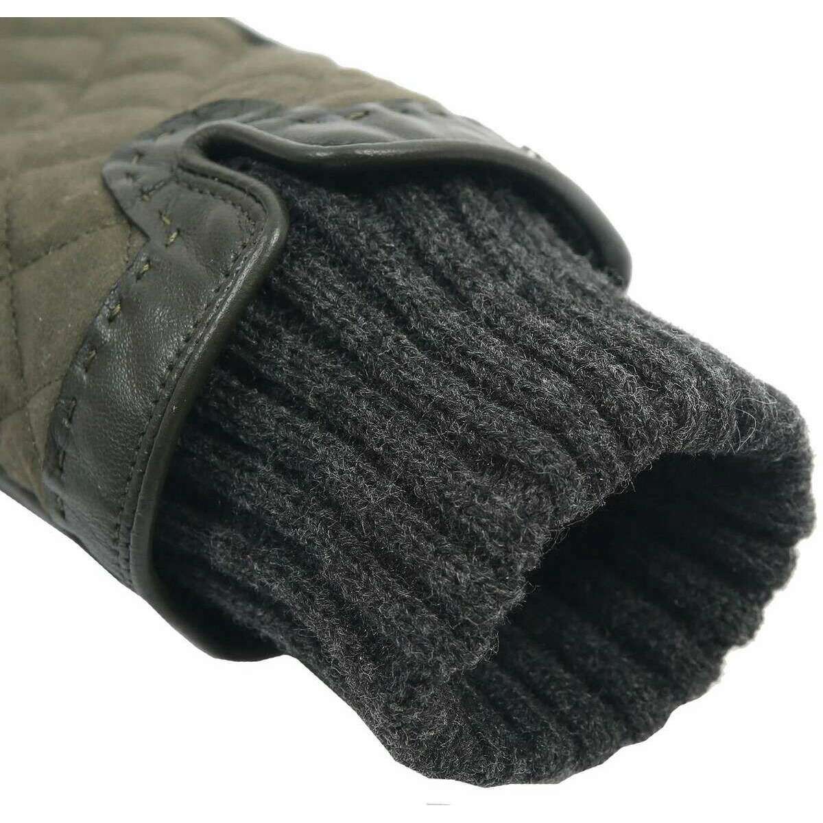 Dents Arabella Waxed Cotton Water Resistant Touchscreen Gloves - Olive Green - Image 5