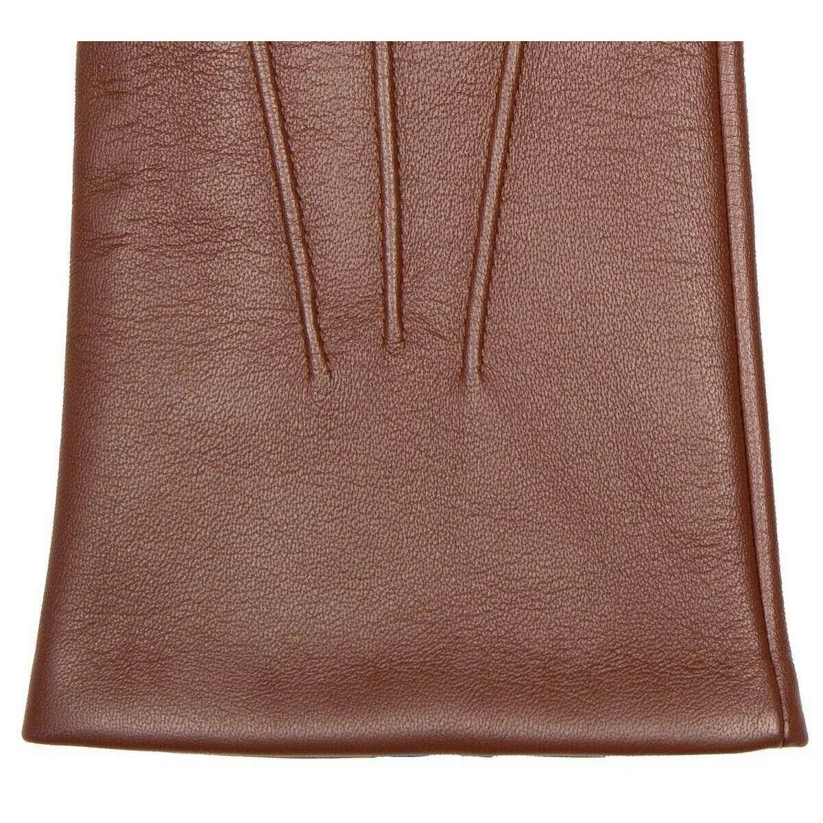 Dents Bath Three-Point Cashmere-Lined Leather Gloves - English Tan - Image 5