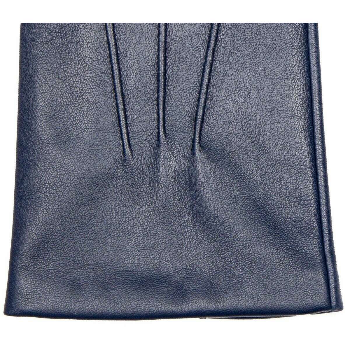 Dents Bath Three-Point Cashmere-Lined Leather Gloves - Navy - Image 5
