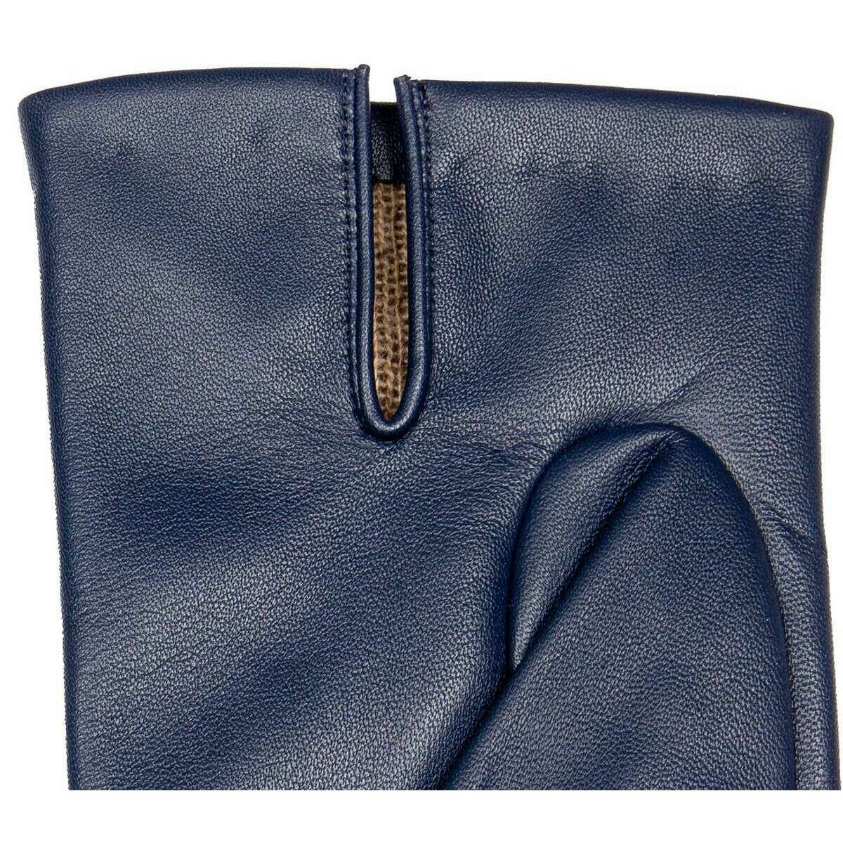 Dents Bath Three-Point Cashmere-Lined Leather Gloves - Navy - Image 6