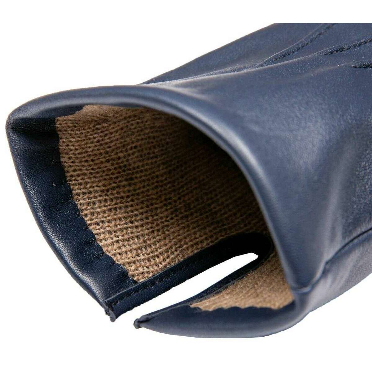 Dents Bath Three-Point Cashmere-Lined Leather Gloves - Navy - Image 7