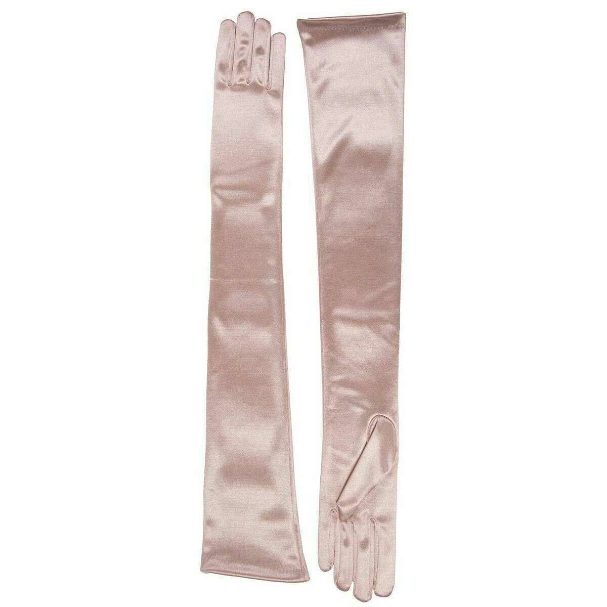 Dents Bella Long Satin Opera Gloves - Rose Pink - Image 2