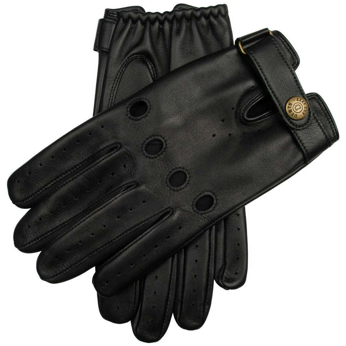 Dents Brooklands Leather Driving Gloves - Black