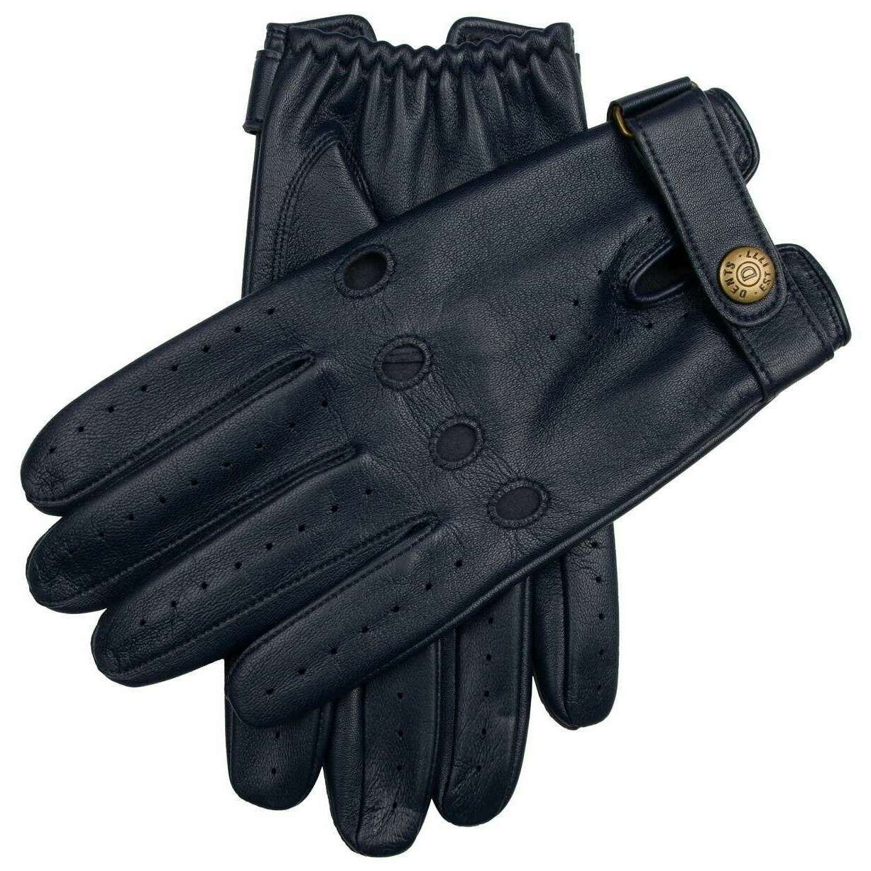 Dents Brooklands Leather Driving Gloves - Navy