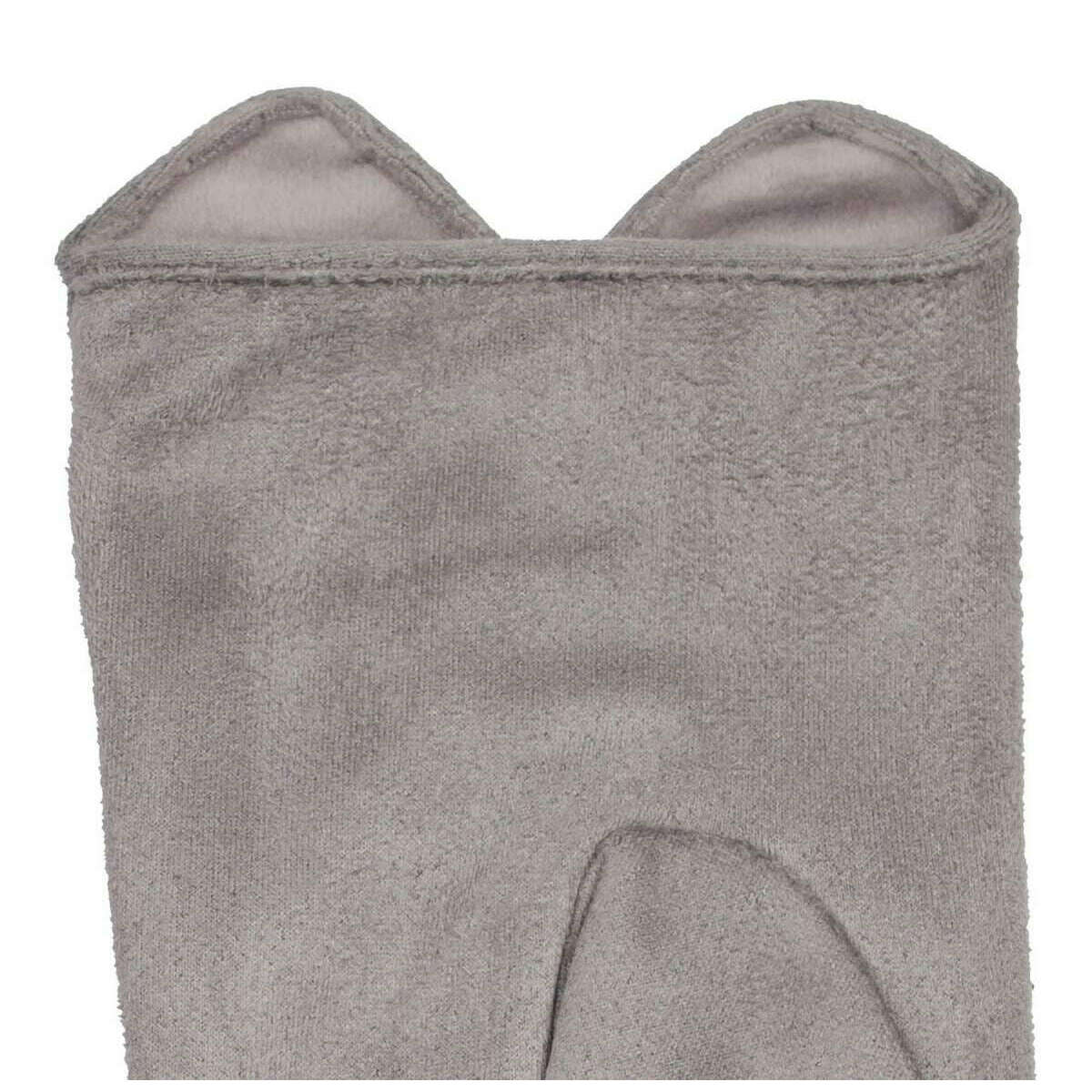 Dents Buttoned Faux Suede Gloves - Dove Grey - Image 6