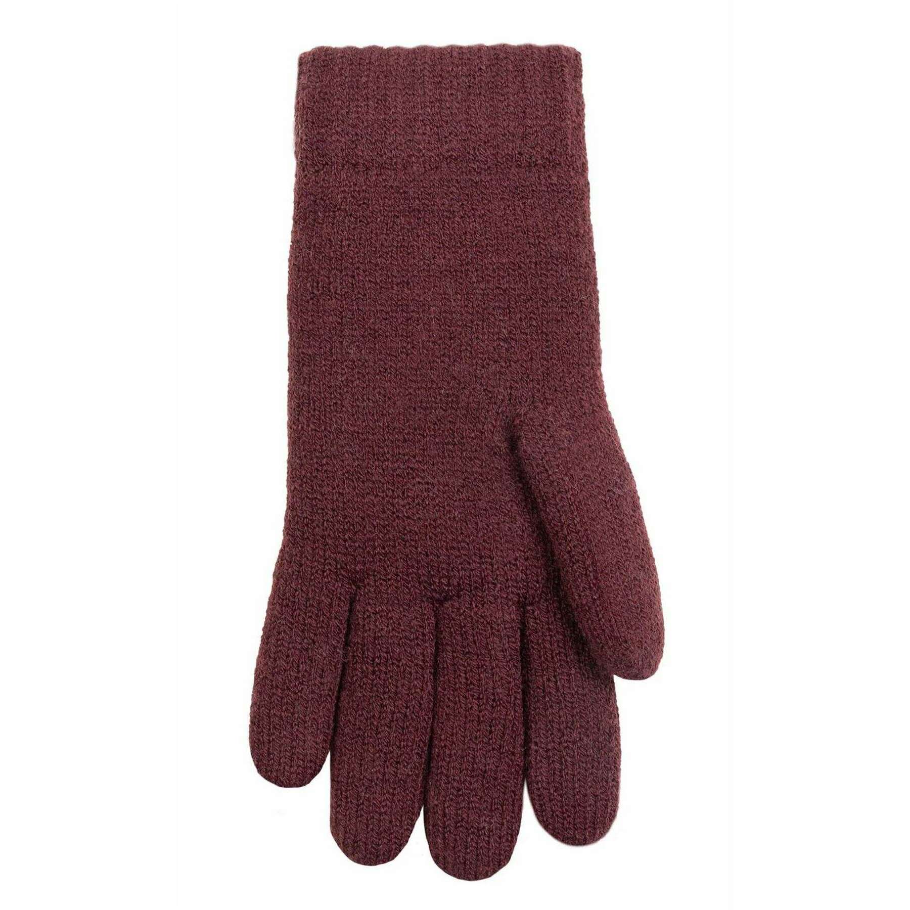Dents Cable Knit Gloves - Damson Burgundy - Image 5