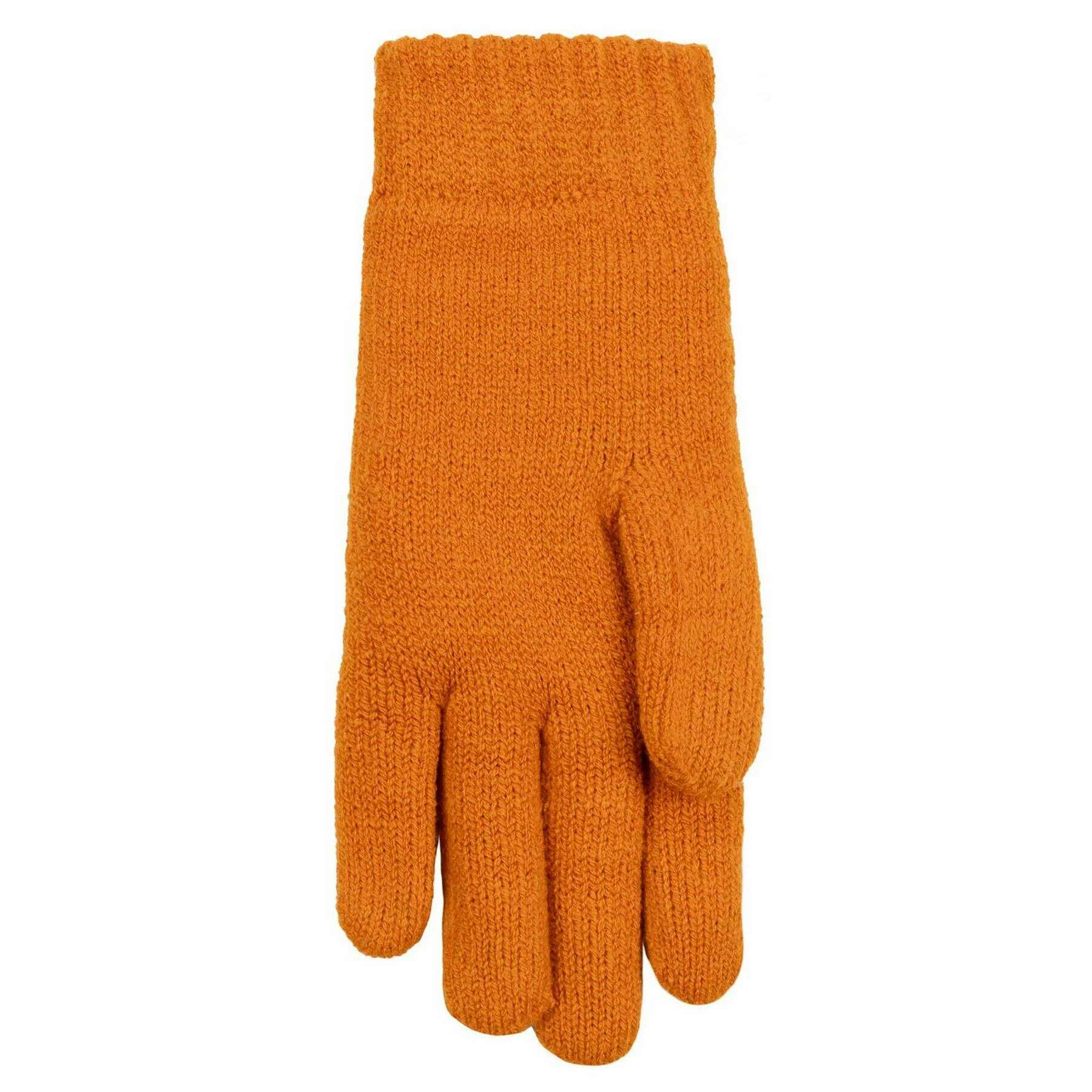 Dents Cable Knit Gloves - Pumpkin Orange - Image 5
