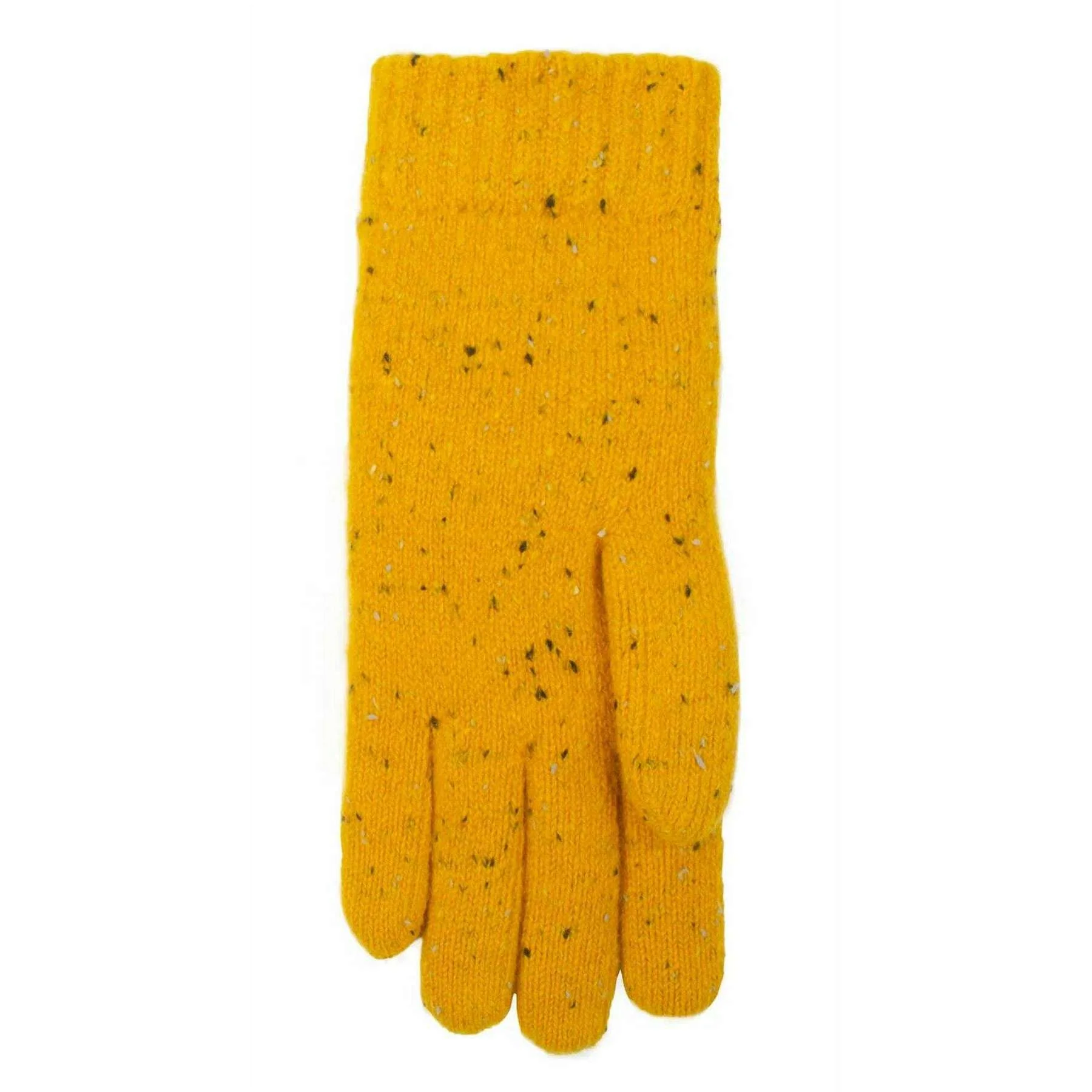 Dents Cable Knit Marl Yarn Gloves - Ochre Yellow - Image 5