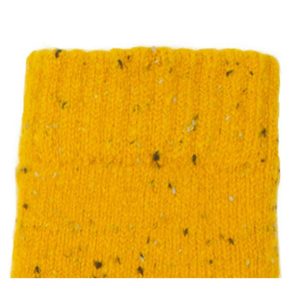 Dents Cable Knit Marl Yarn Gloves - Ochre Yellow - Image 6