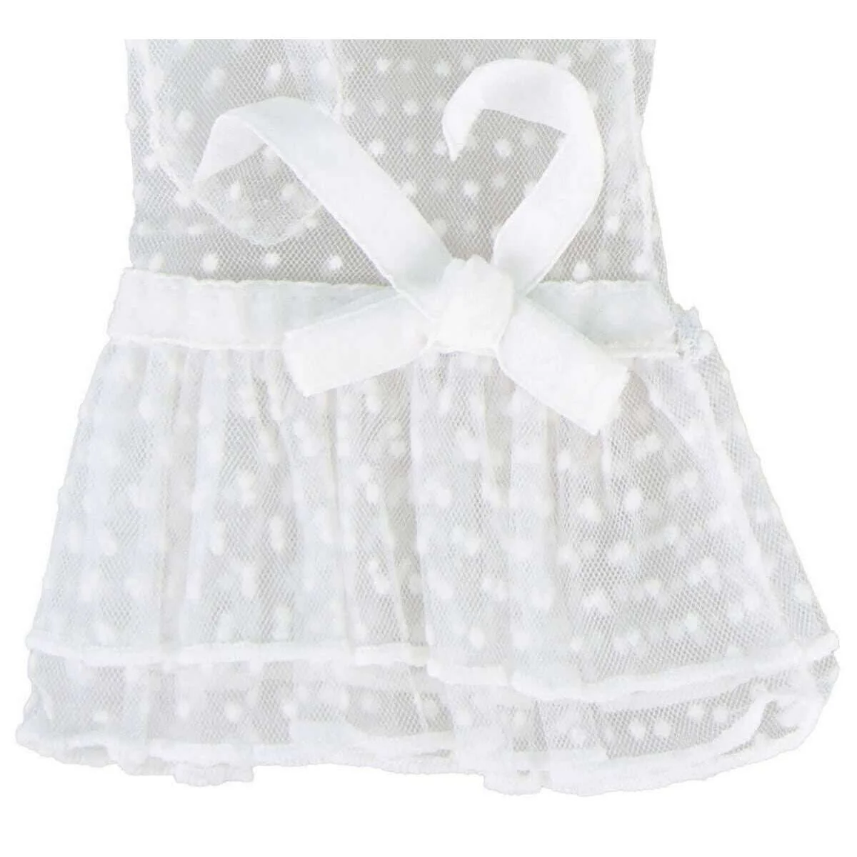 Dents Caroline Double Cuff and Bow Spotty Tulle Gloves - Ivory - Image 5