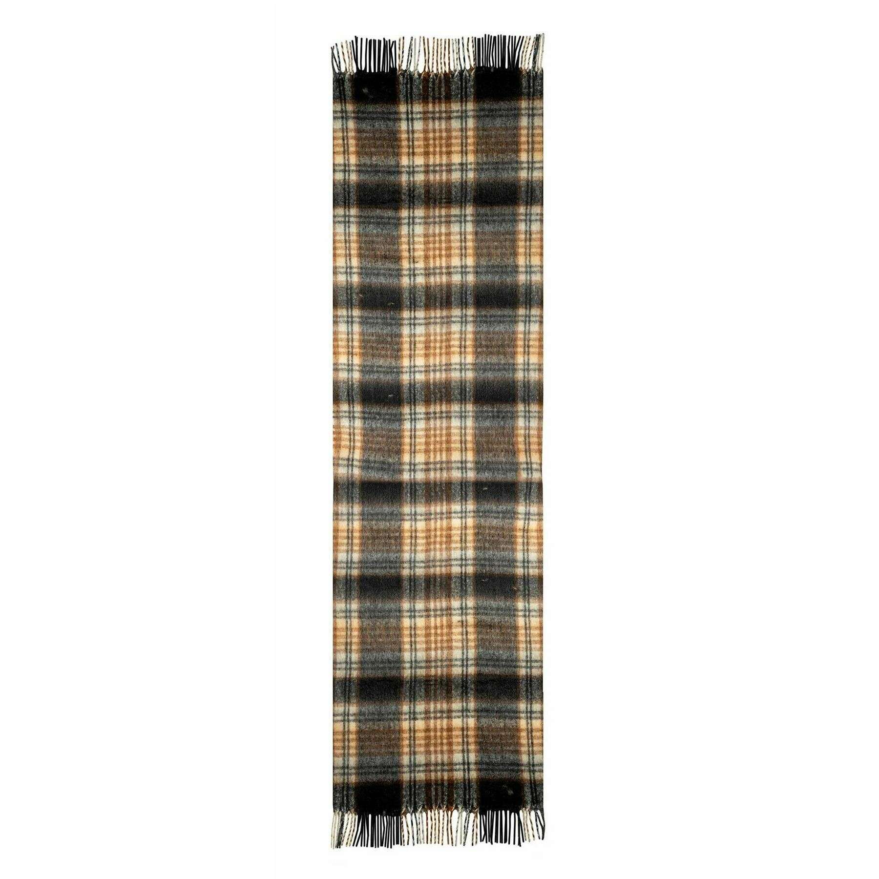 Dents Check Blanket Scarf - Walnut Brown - Image 2