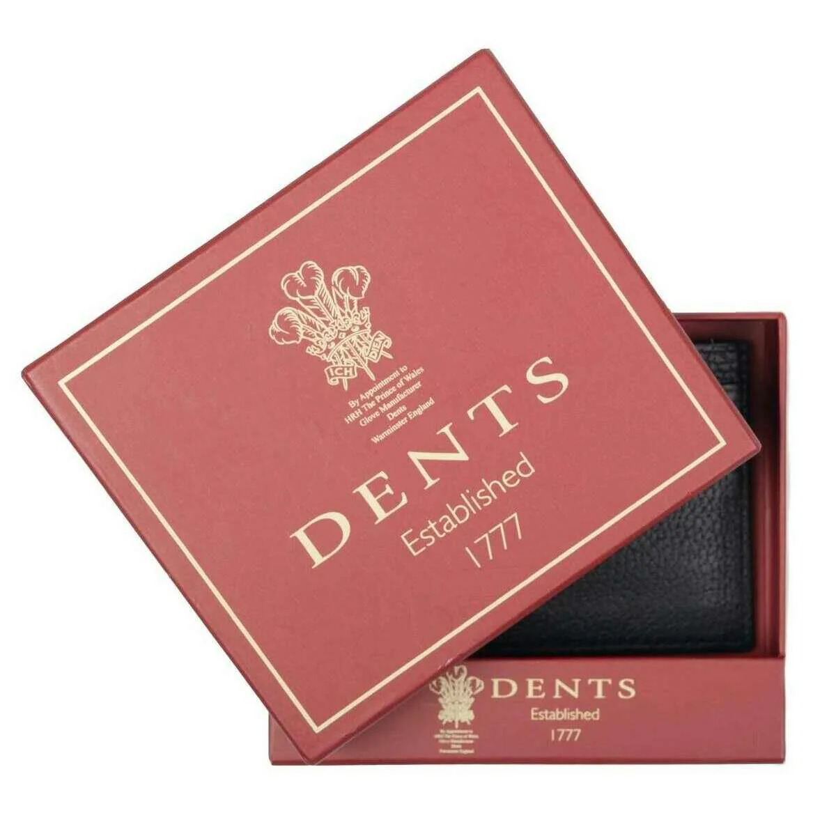 Dents Cherwell Card Holder - Black/Bordeaux Burgundy - Image 3