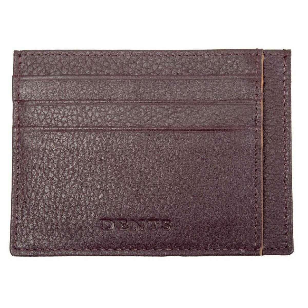 Dents Cherwell Card Holder - Bordeaux Burgundy/Light Tan