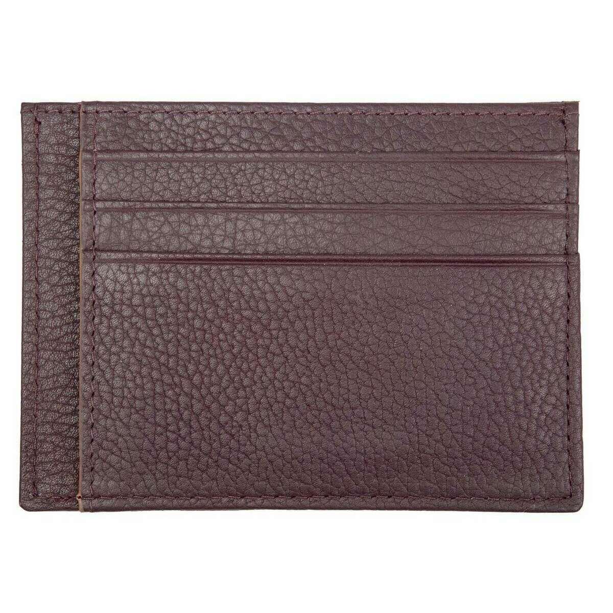 Dents Cherwell Card Holder - Bordeaux Burgundy/Light Tan - Image 2