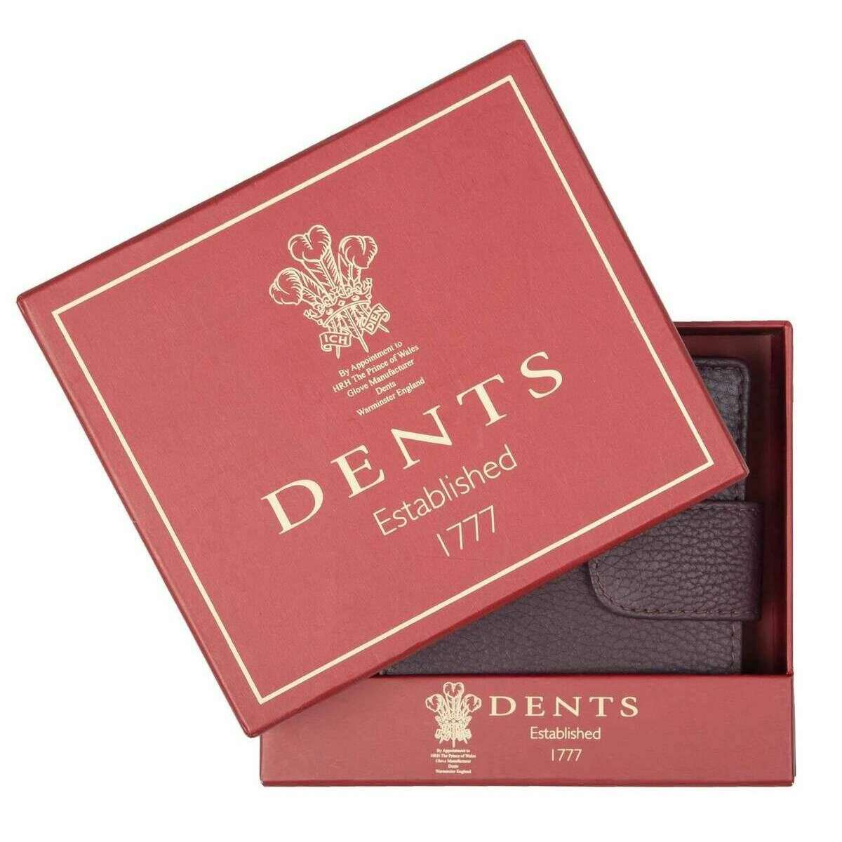 Dents Cherwell Coin Bifold Wallet - Bordeaux Burgundy/Light Tan - Image 6