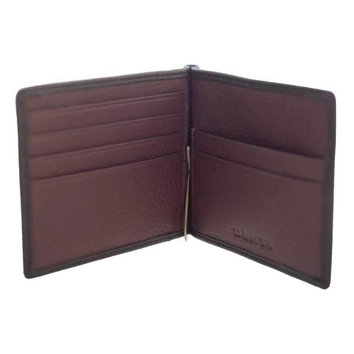 Dents Cherwell Money Clip Wallet - Black/Bordeaux Burgundy - Image 4