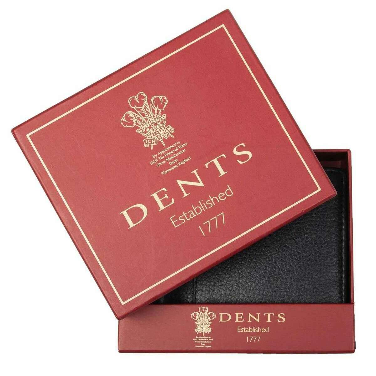 Dents Cherwell Money Clip Wallet - Black/Bordeaux Burgundy - Image 6