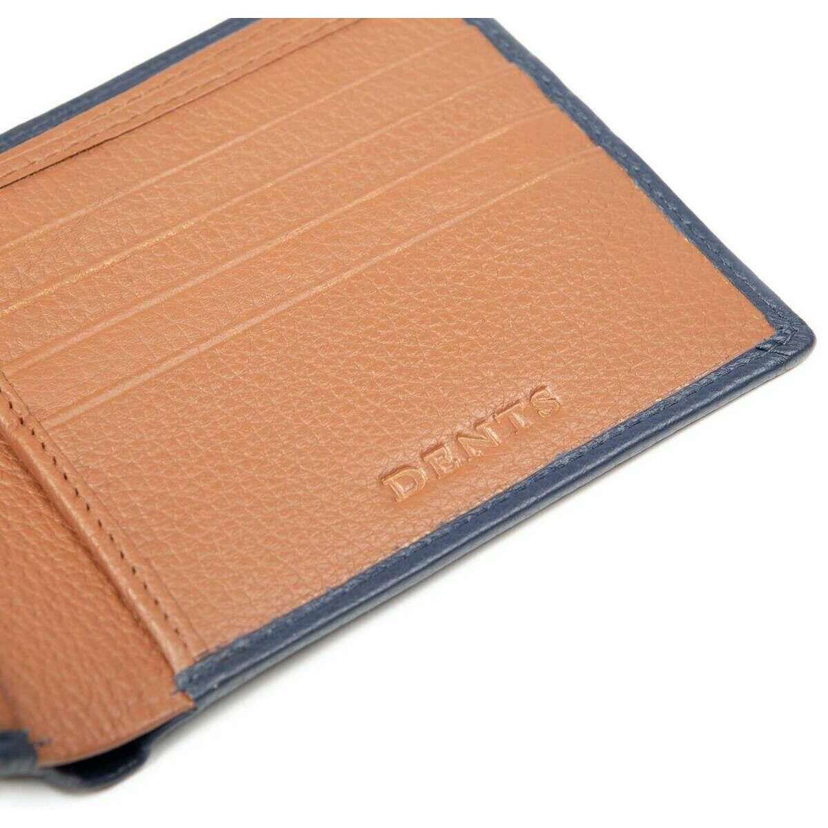 Dents Cherwell Slim Bifold Wallet - Navy/Cognac Brown - Image 5