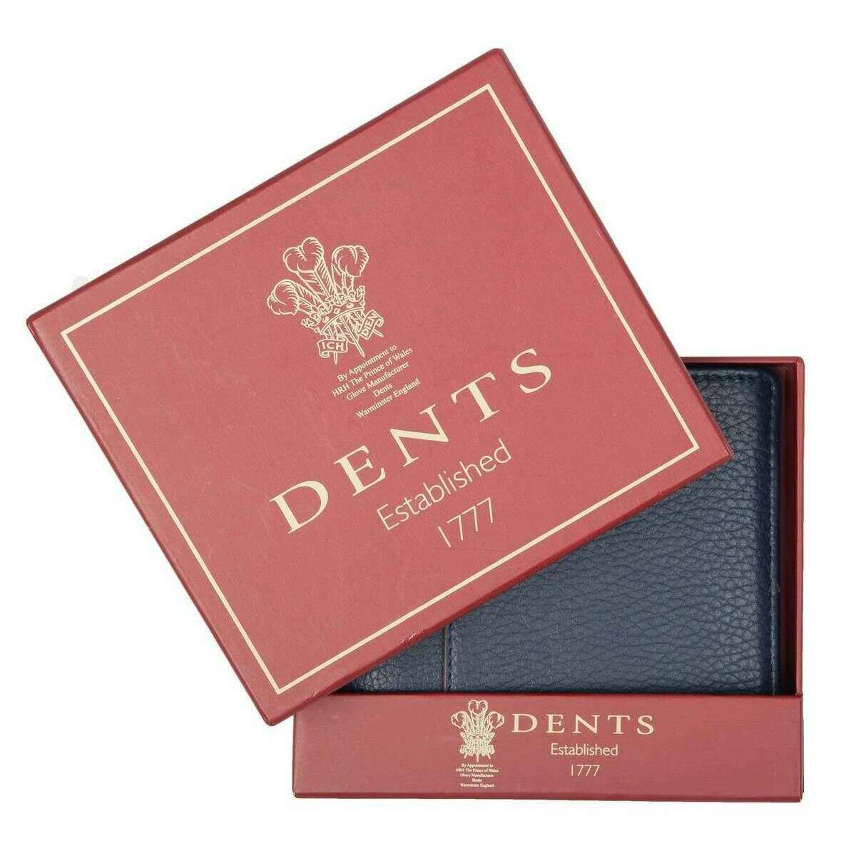 Dents Cherwell Slim Bifold Wallet - Navy/Cognac Brown - Image 6