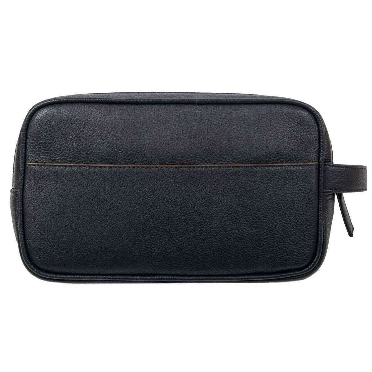 Dents Cherwell Wash Bag - Black/Bordeaux Burgundy - Image 2