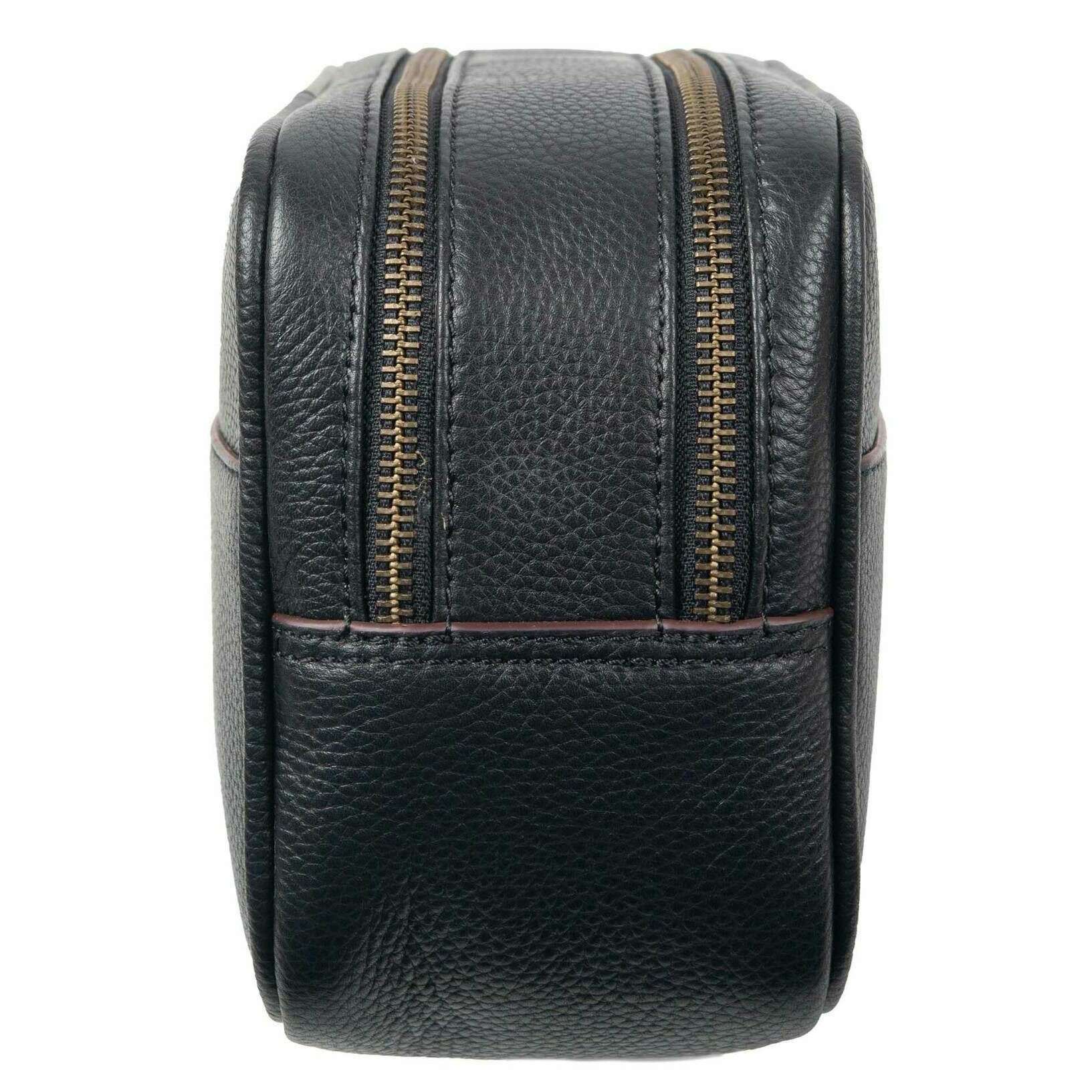 Dents Cherwell Wash Bag - Black/Bordeaux Burgundy - Image 3