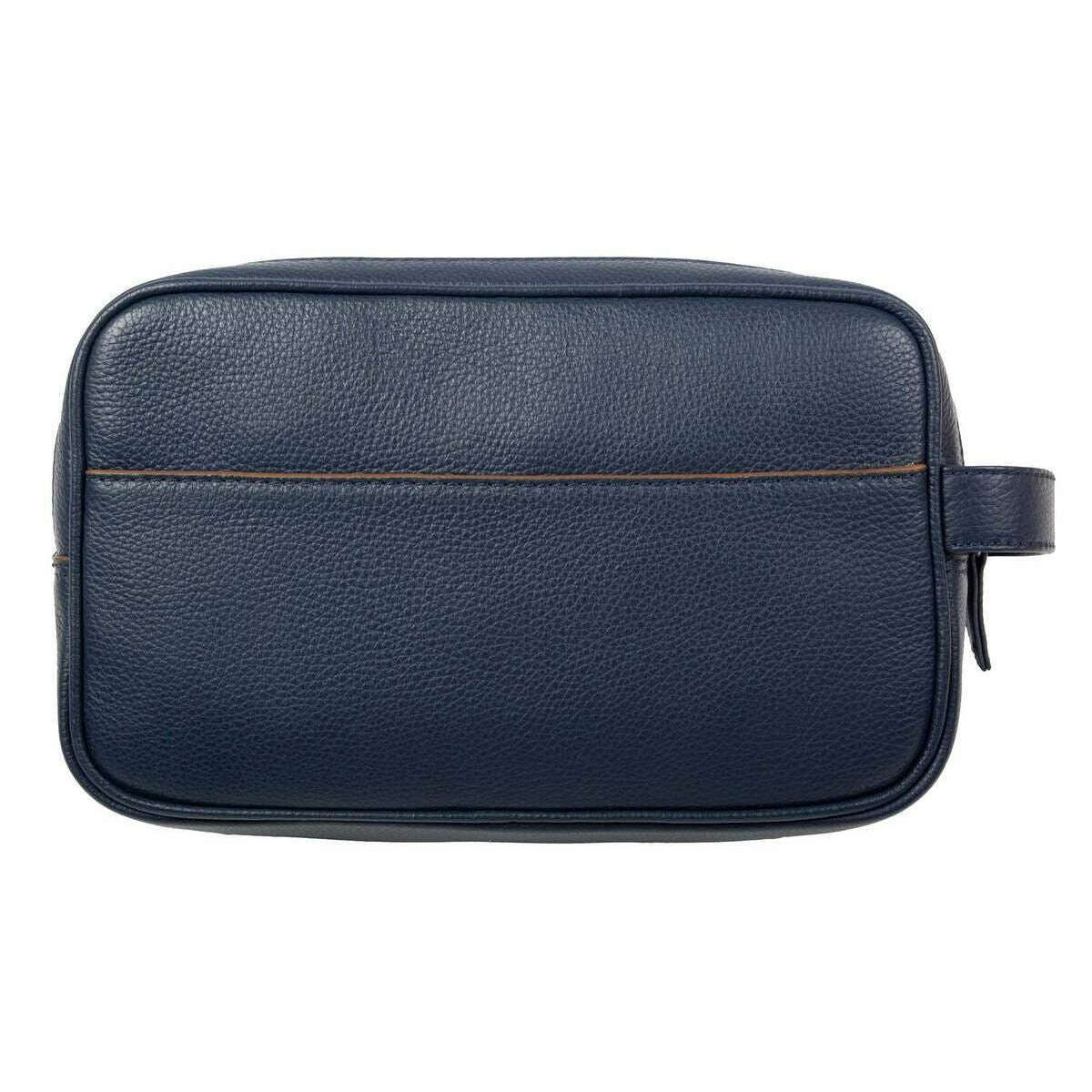 Dents Cherwell Wash Bag - Navy/Cognac Brown - Image 2