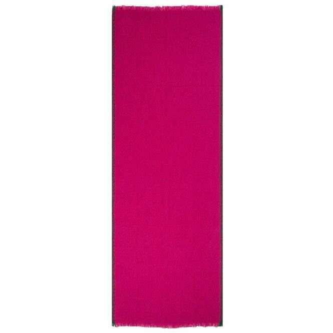 Dents Chevron Pattern Fringe End Scarf - Fuchsia Pink - Image 2