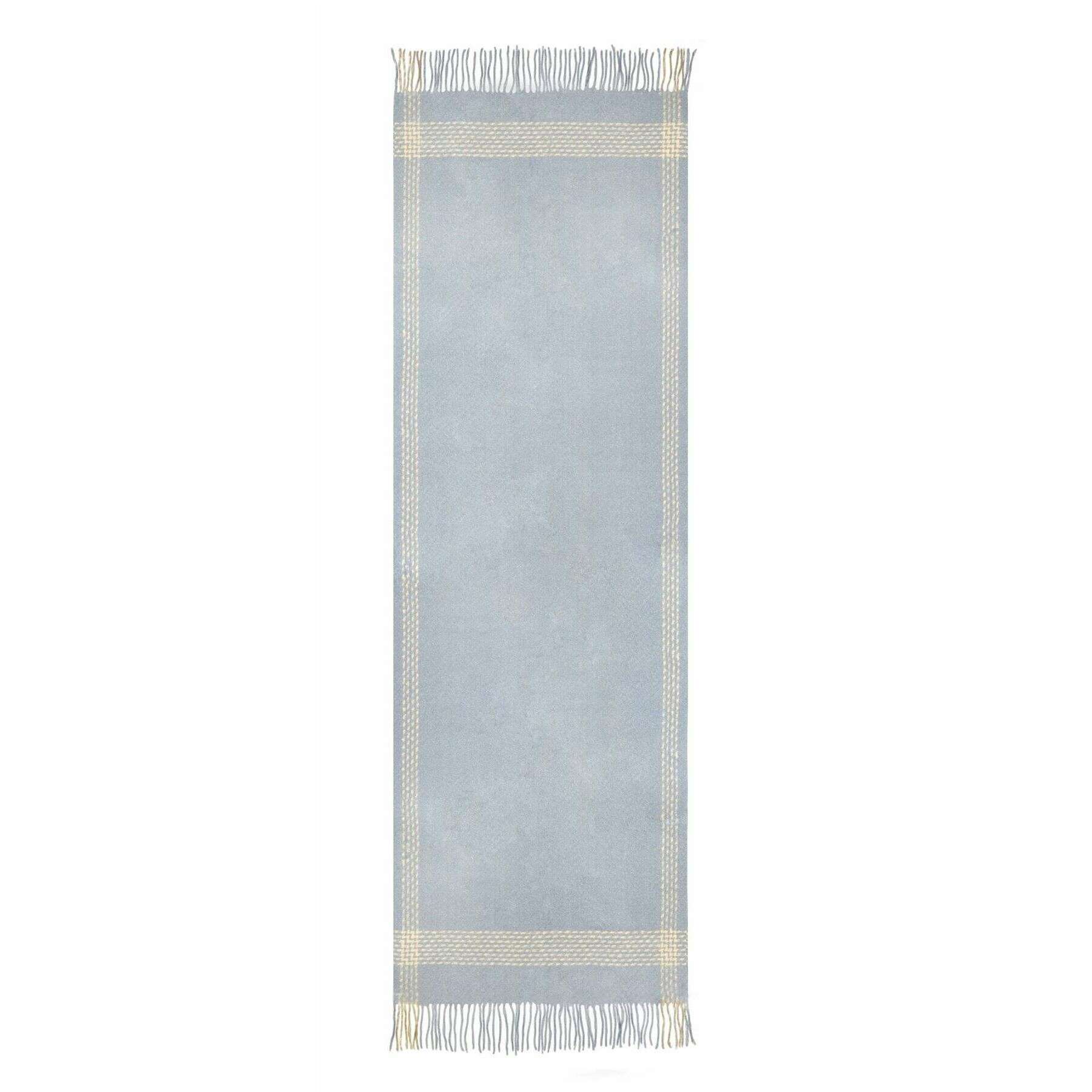 Dents Contrast Stripe Scarf - Dove Grey - Image 2